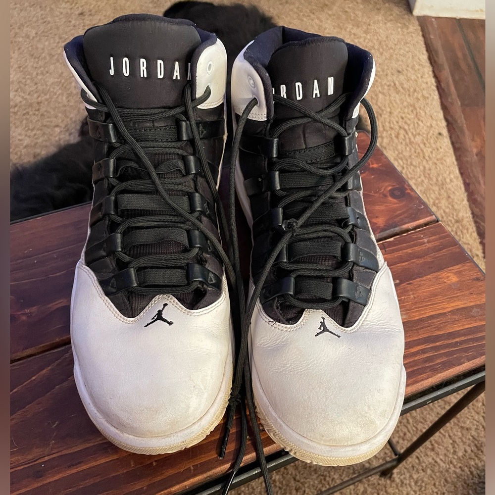 Jordan Black and White Athletic Shoes AQ9084-100 High-Top